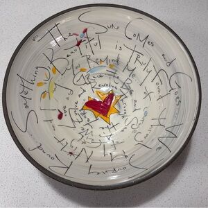 Noelle Van Hendricks “Friendship Poem” Hand thrown, signed Art Pottery Bowl